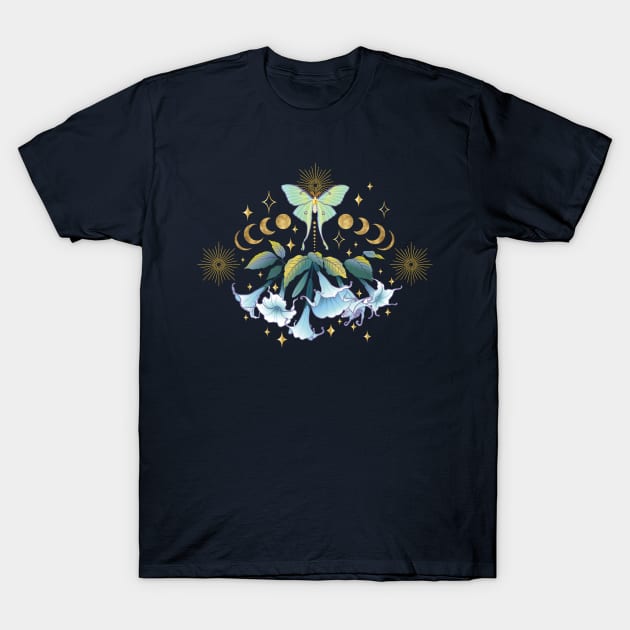 Beautiful & Dangerous Datura T-Shirt by Pamelandia